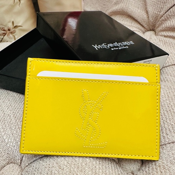 Yves Saint Laurent Accessories - Yves Saint Laurent Yellow Card Holder